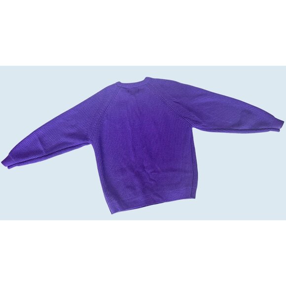 Vintage HUNTER'S GLEN Purple Cable Knit Pullover Sweater Sz Medium - Picture 7 of 8